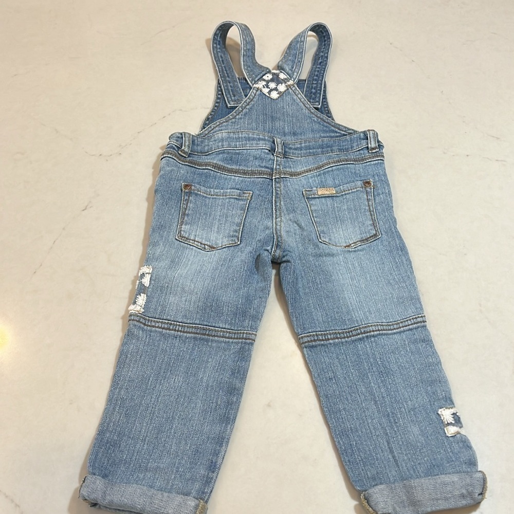 Ruum girls jeans overalls, like new, size 3y. - Picture 2 of 3